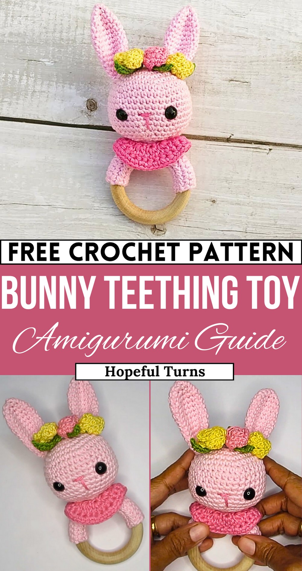 Amigurumi Crochet Bunny Teething Toy