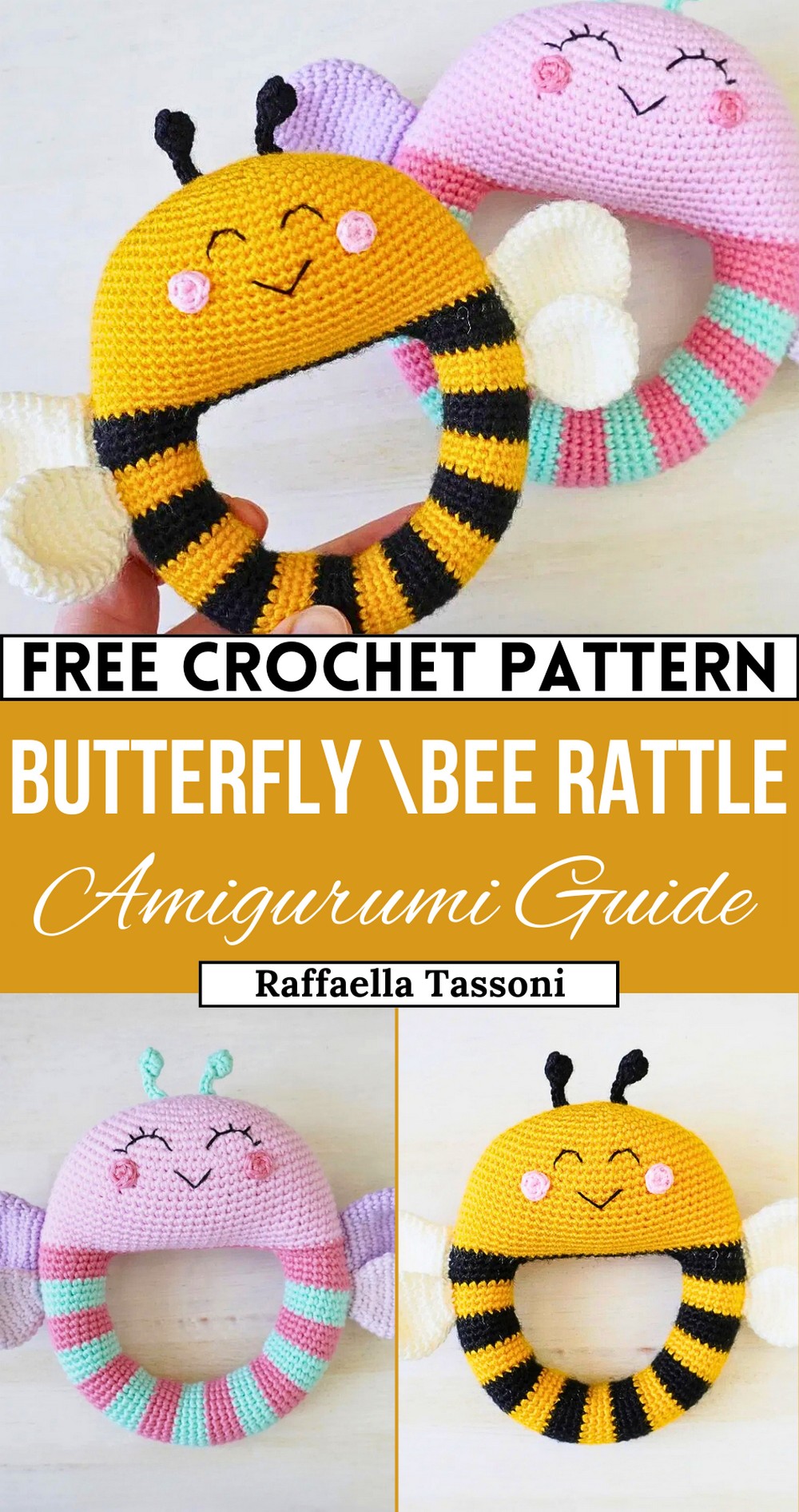 Butterfly Or Bee Baby Rattle