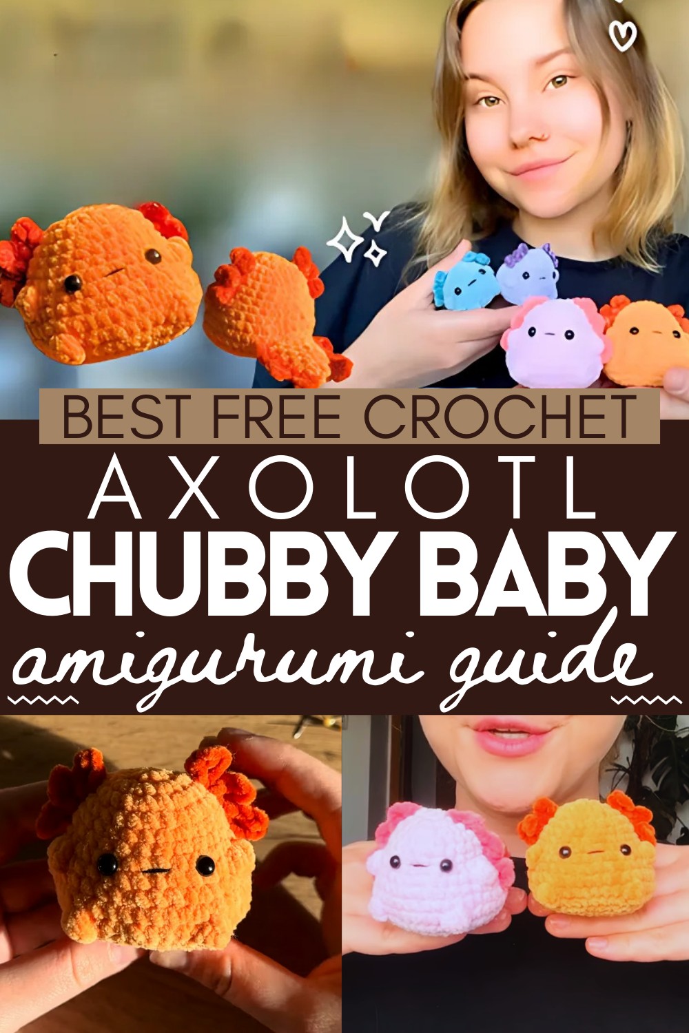 Chubby Baby Axolotl Crochet Amigurumi Tutorial