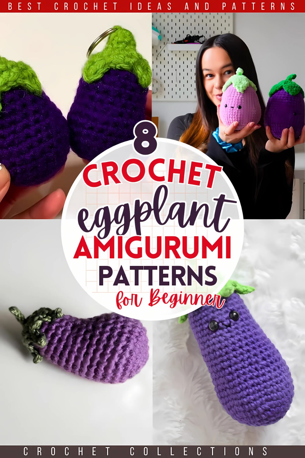 Crochet Amigurumi Eggplant Free Patterns