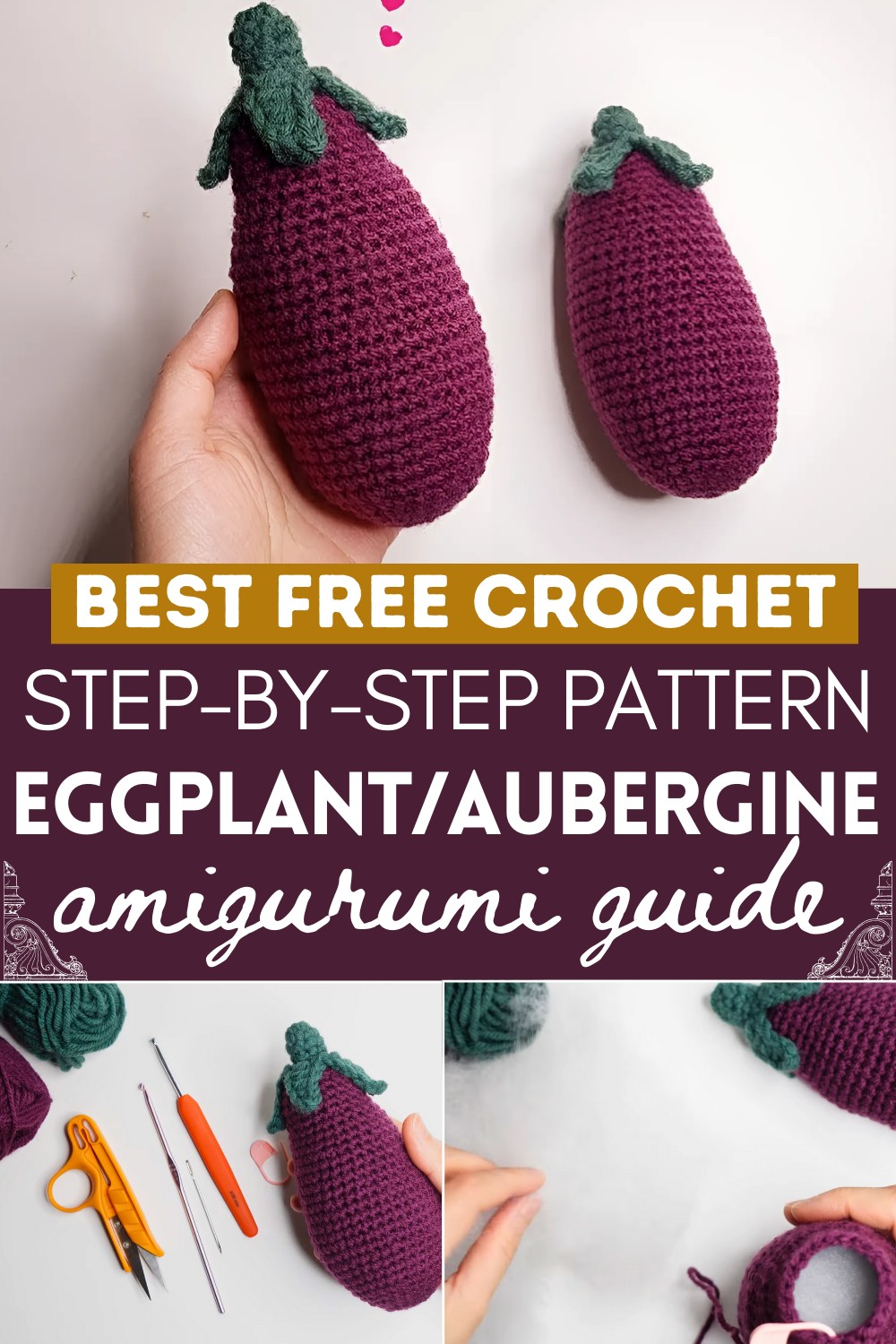 Crochet Eggplant Aubergine