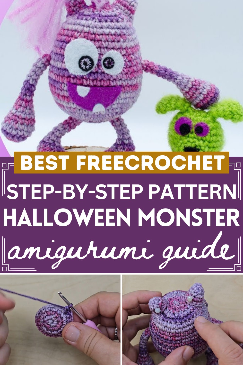 Crochet Halloween Amigurumi Monster Tutorial