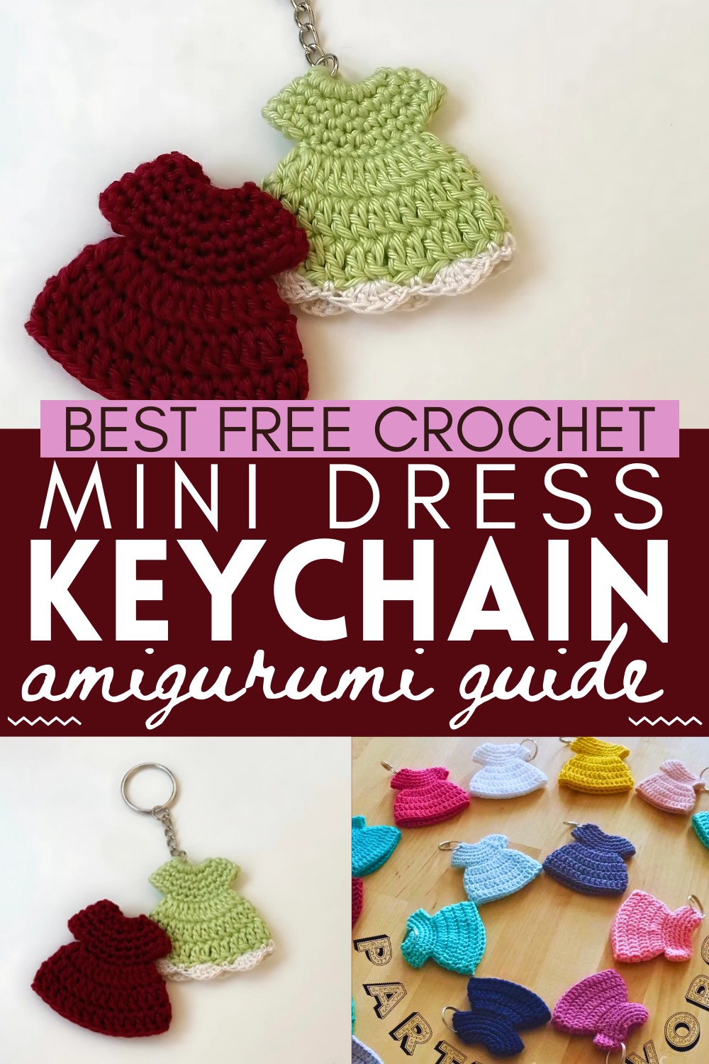 Crochet Mini Dress Keychain