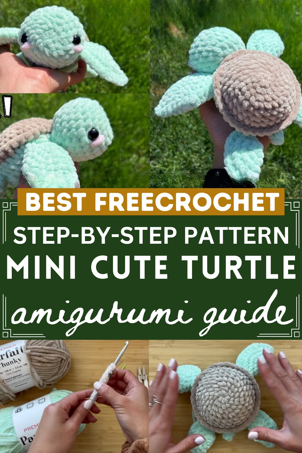 Crochet Mini Turtle Tutorial