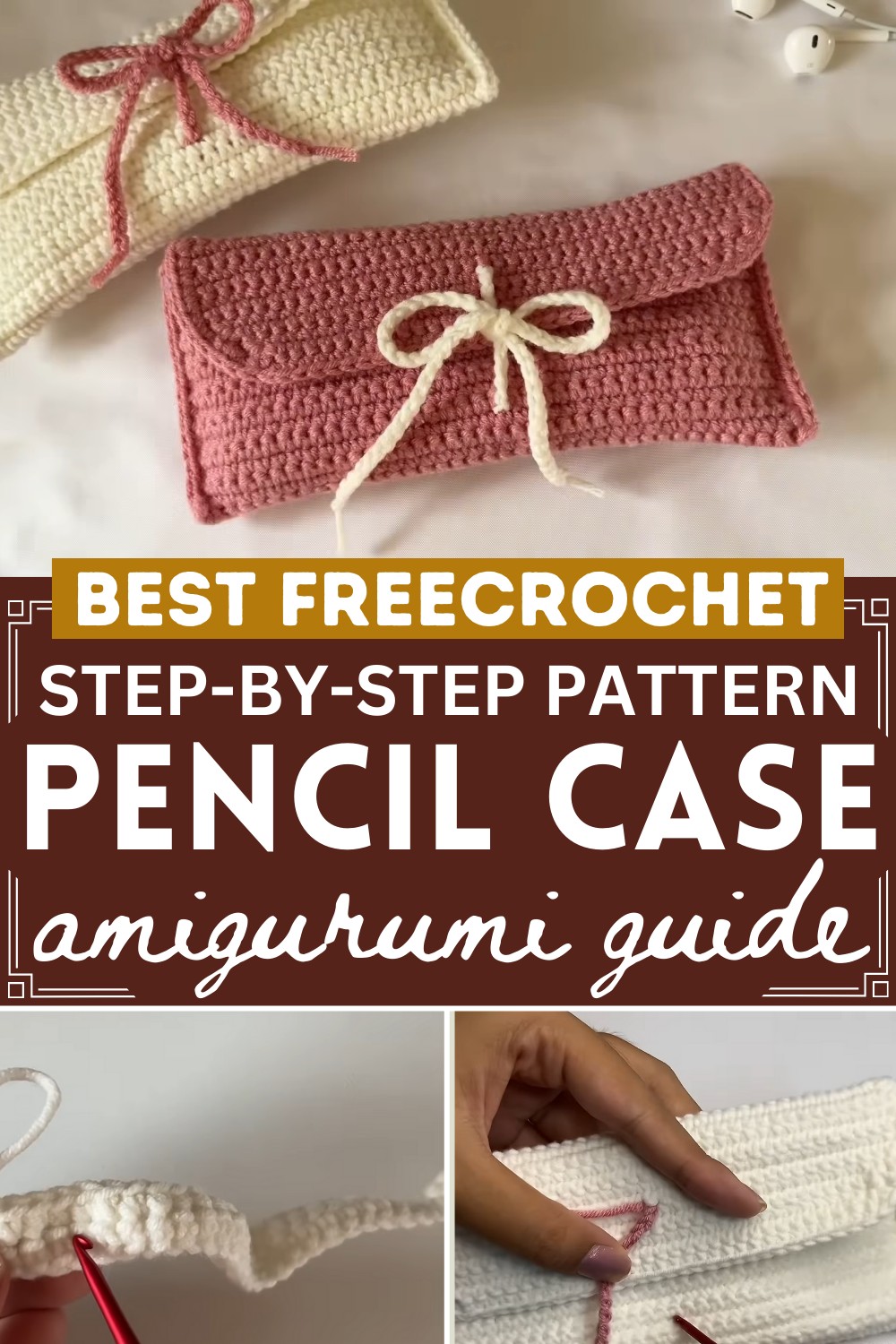 Easy No-Sew Crochet Pencil Case