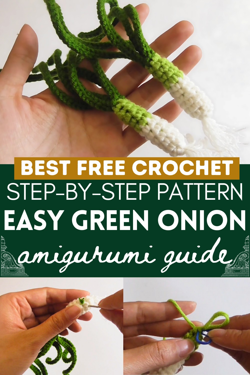 How To Crochet Amigurumi Green Onion
