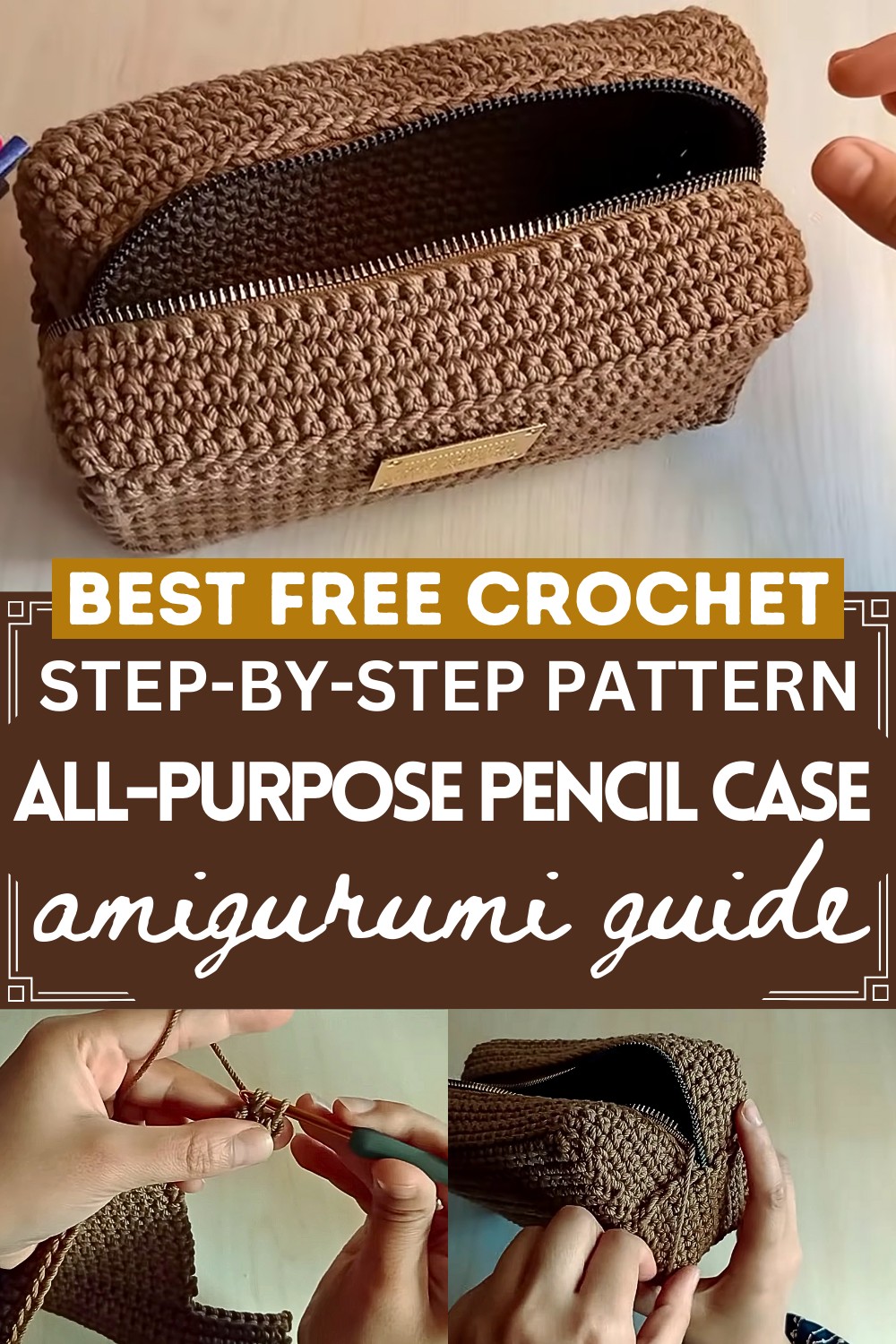 How To Make An All Purpose Crochet Pencil Case Back To