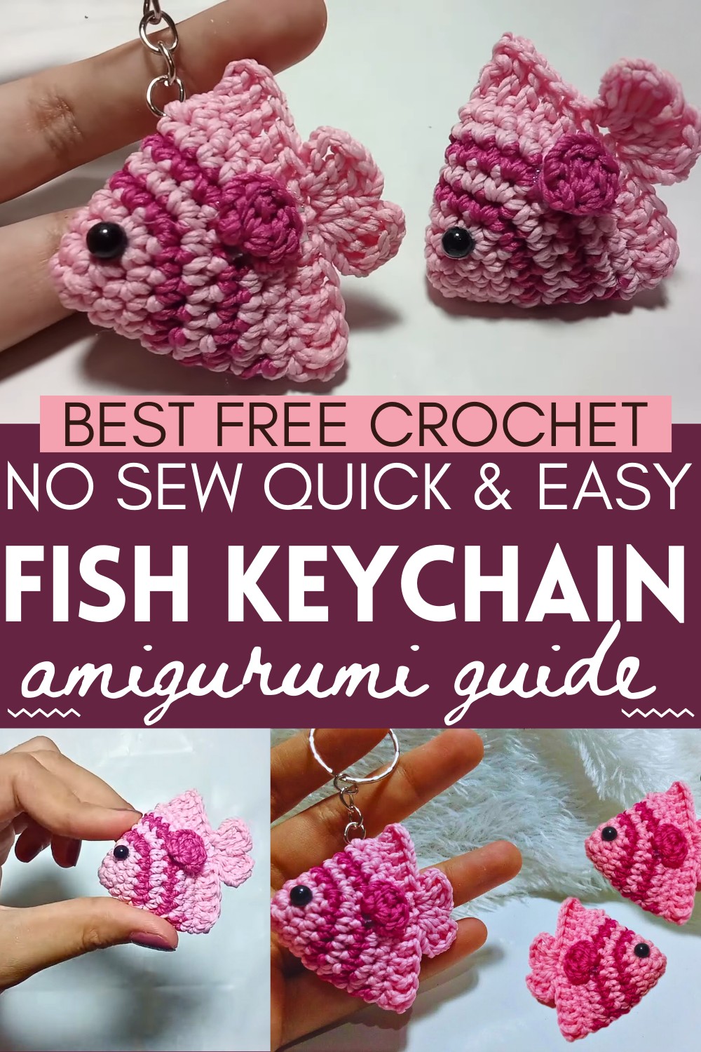 How to Make a Fish Crochet Keychain