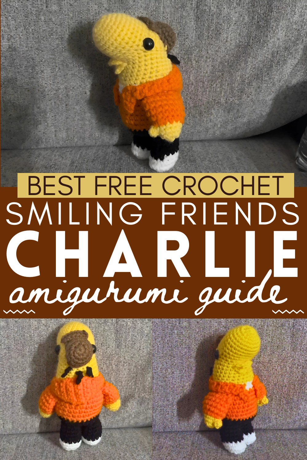 How to crochet CHARLIE Smiling Friends Tutorial