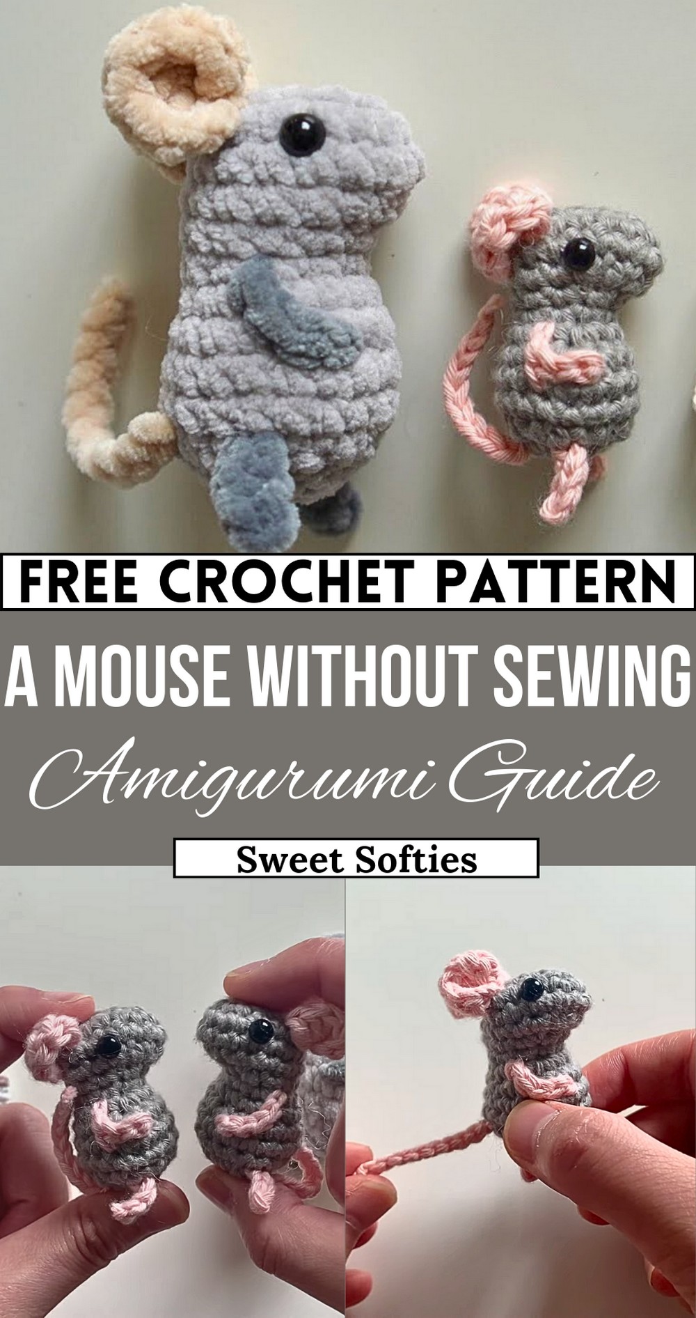 How to crochet a mouse without sewing