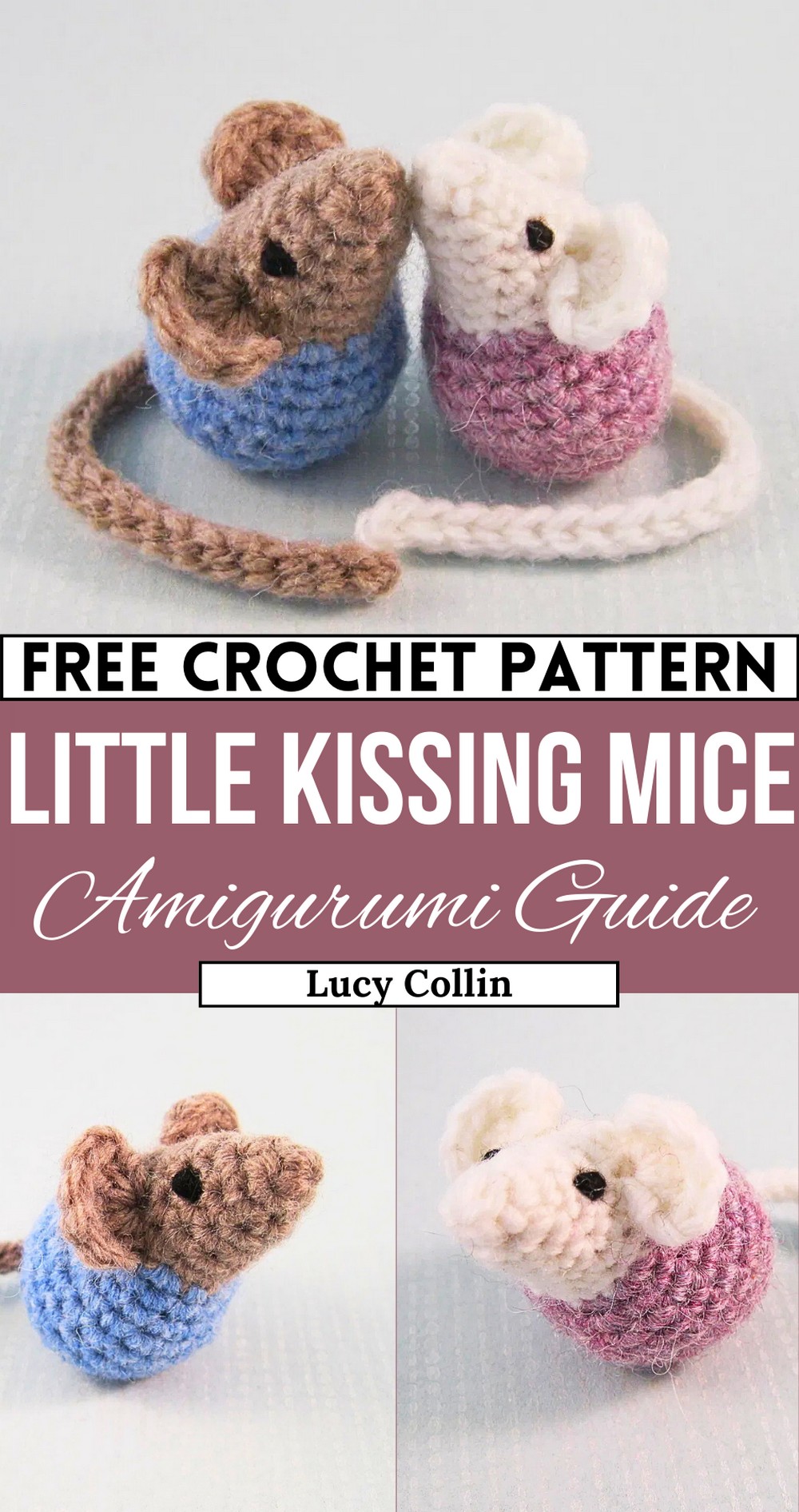 Little Kissing Mice Amigurumi