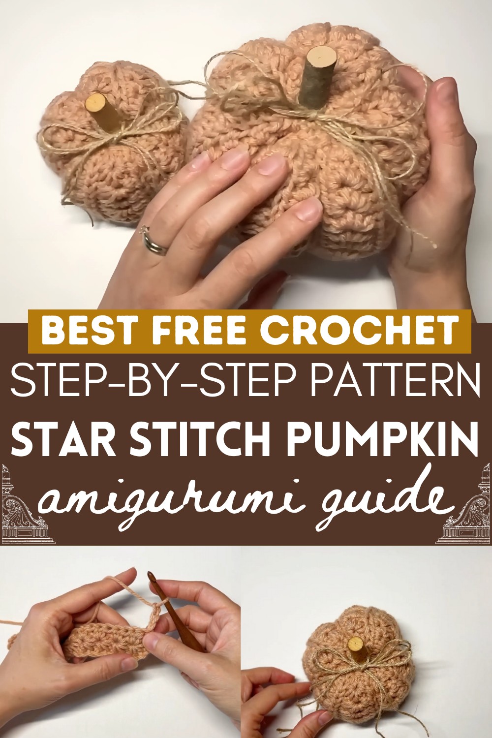 Spring Creek Star Stitch Crochet Pumpkin Step-by-Step Tutorial