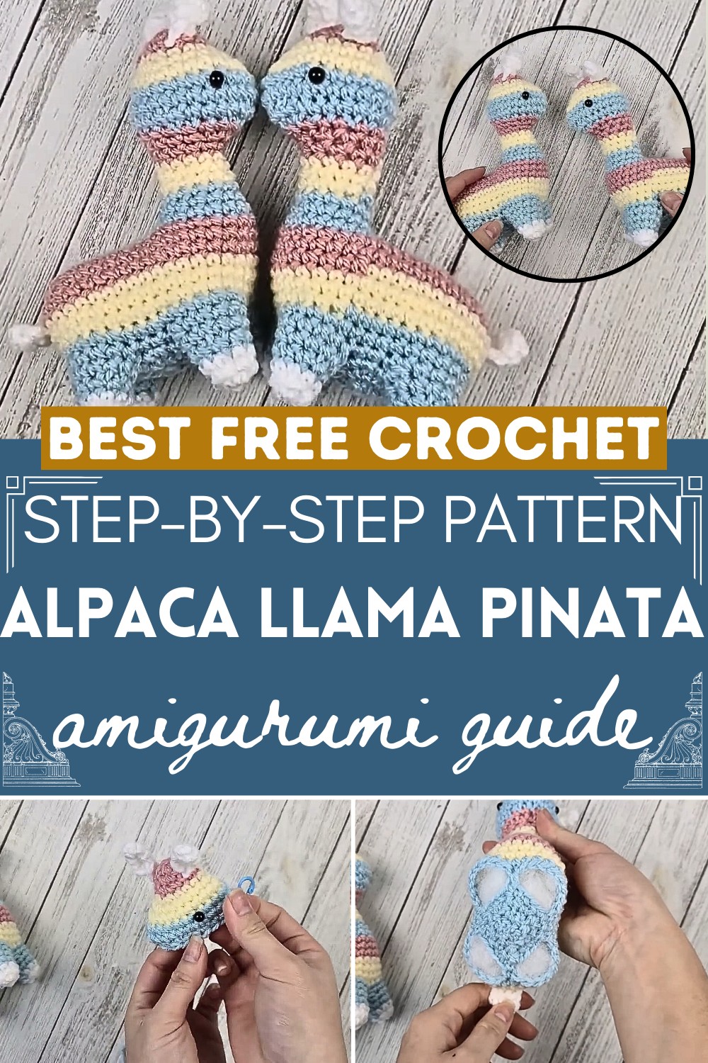 Alfonso the Alpaca Llama Pinata No-Sew Crochet Amigurumi Pattern