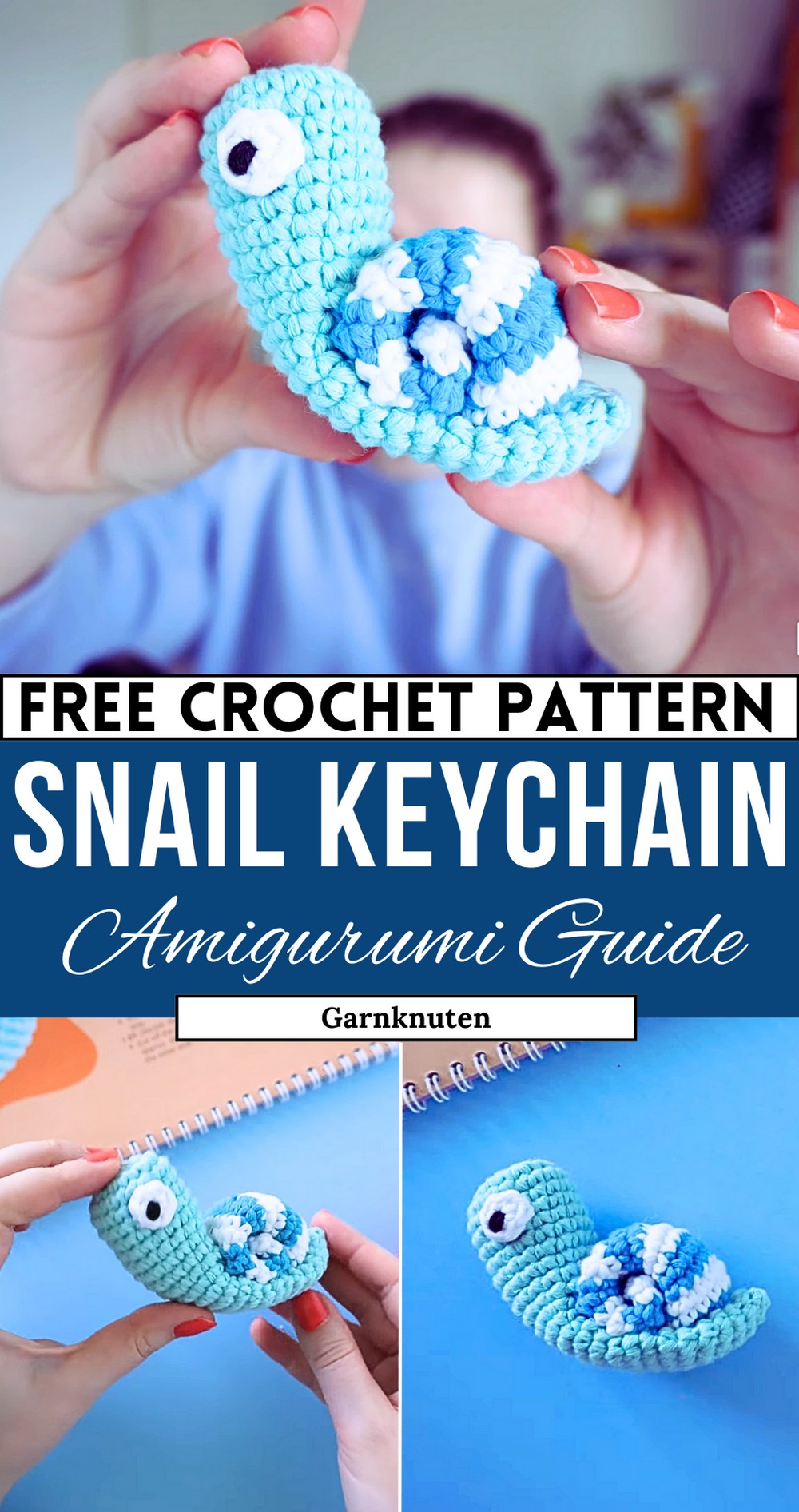 Amigurumi snail (keychain)