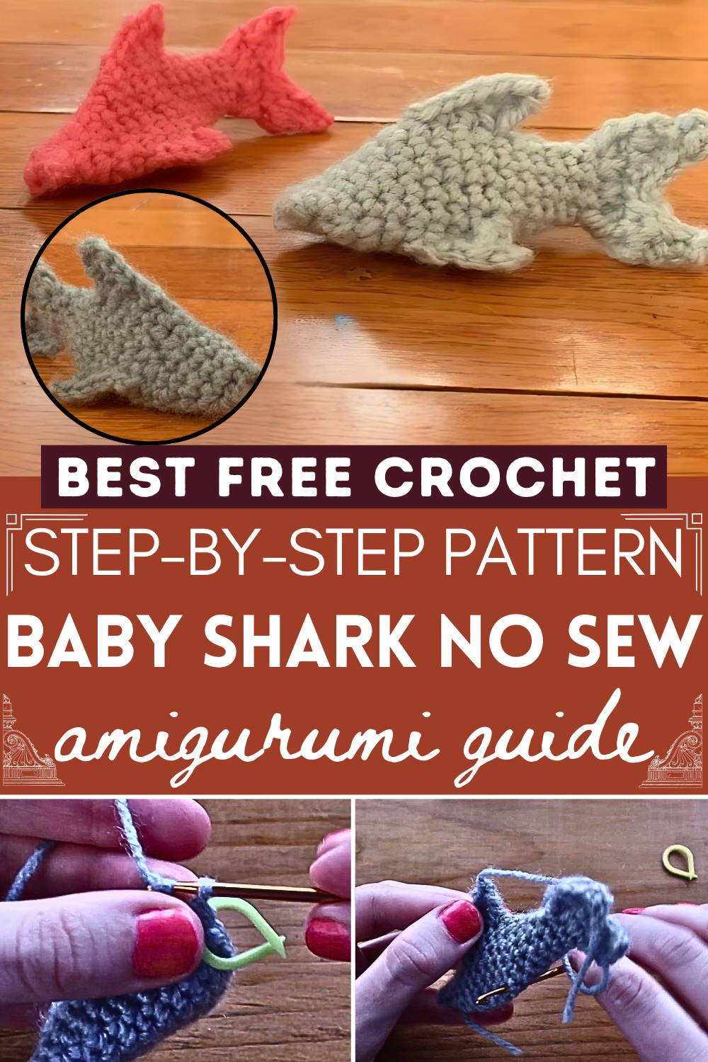 Baby Shark No Sew Crochet Pattern
