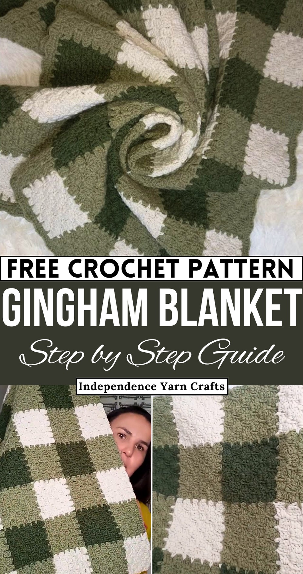 Corner to Corner Join as you Go Gingham Blanket
