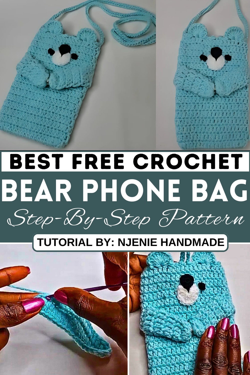 Crochet Bear Phone Bag - Easy Step by Step Tutorial