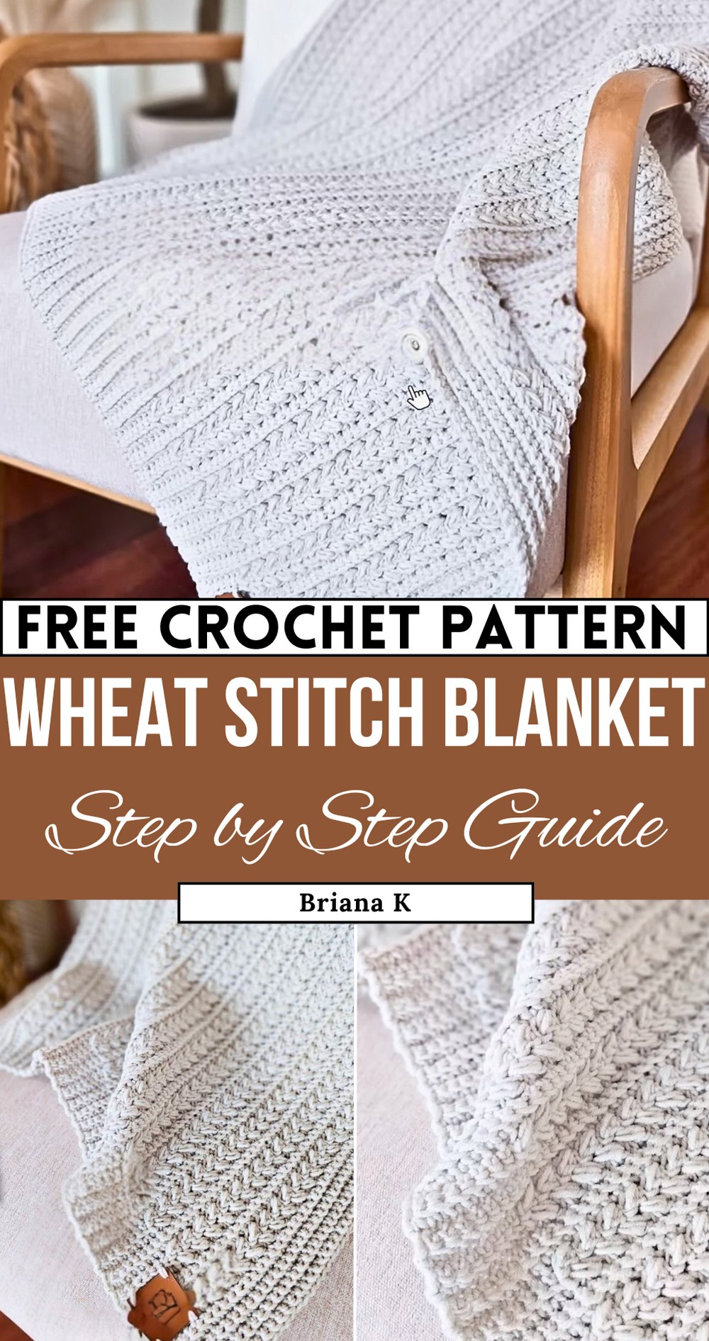 Crochet Blanket for Beginners with the Wheat Stitch
