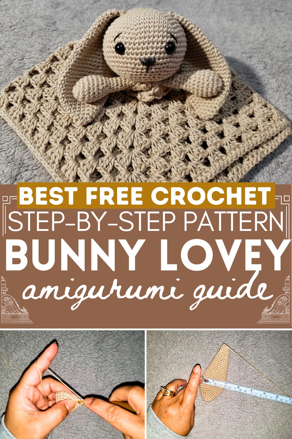 Crochet Bunny Lovey Pattern Crochet Baby Toy