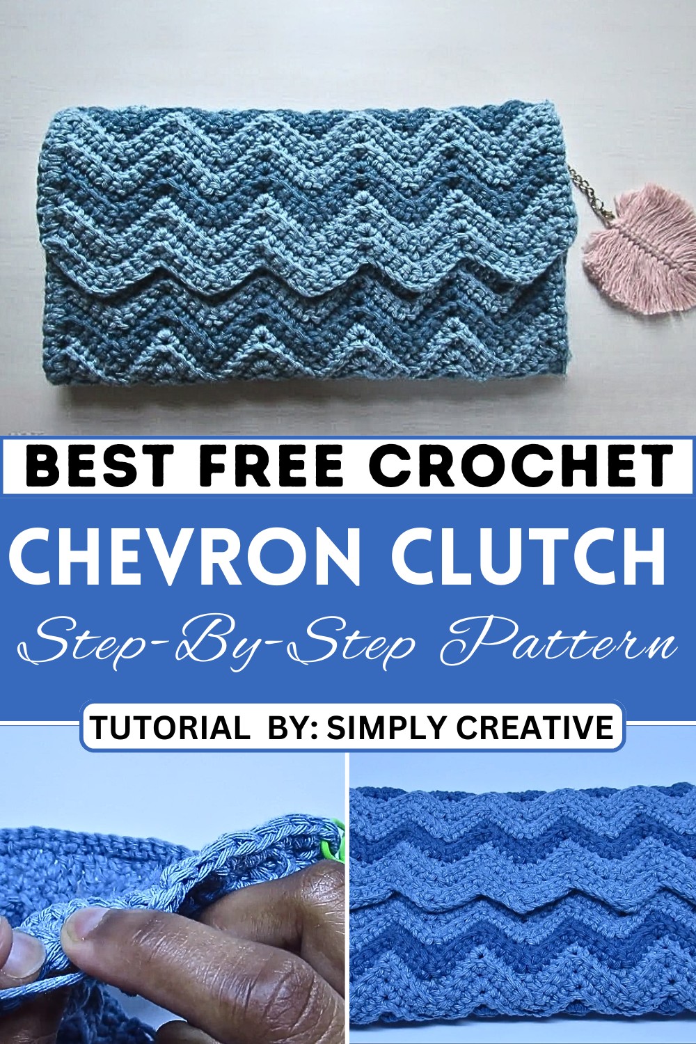 Crochet Chevron Clutch