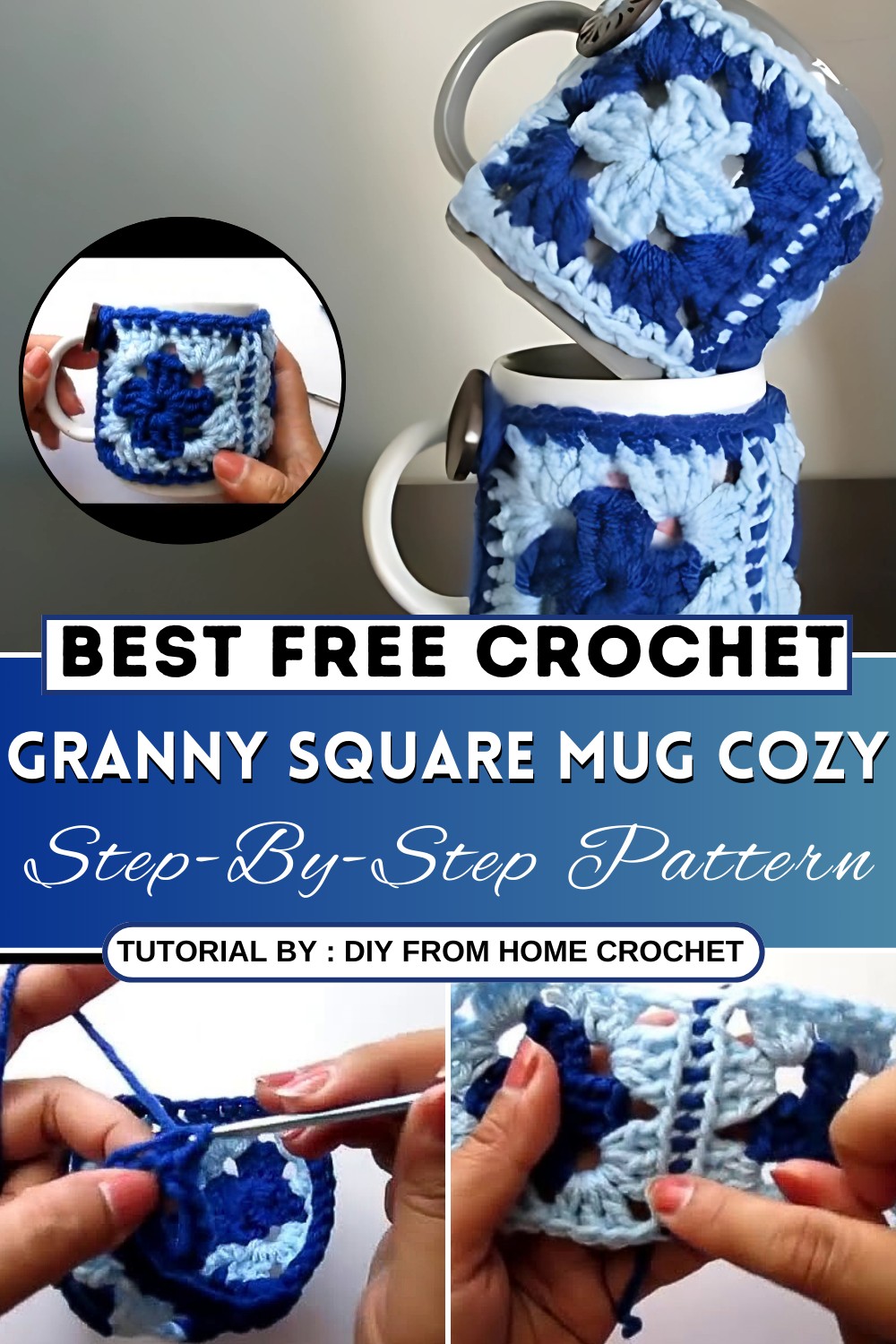 Crochet Granny Square Mug Cozy