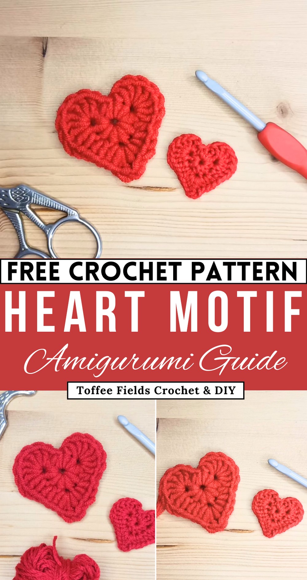 Crochet Heart Motif Easy Tutorial