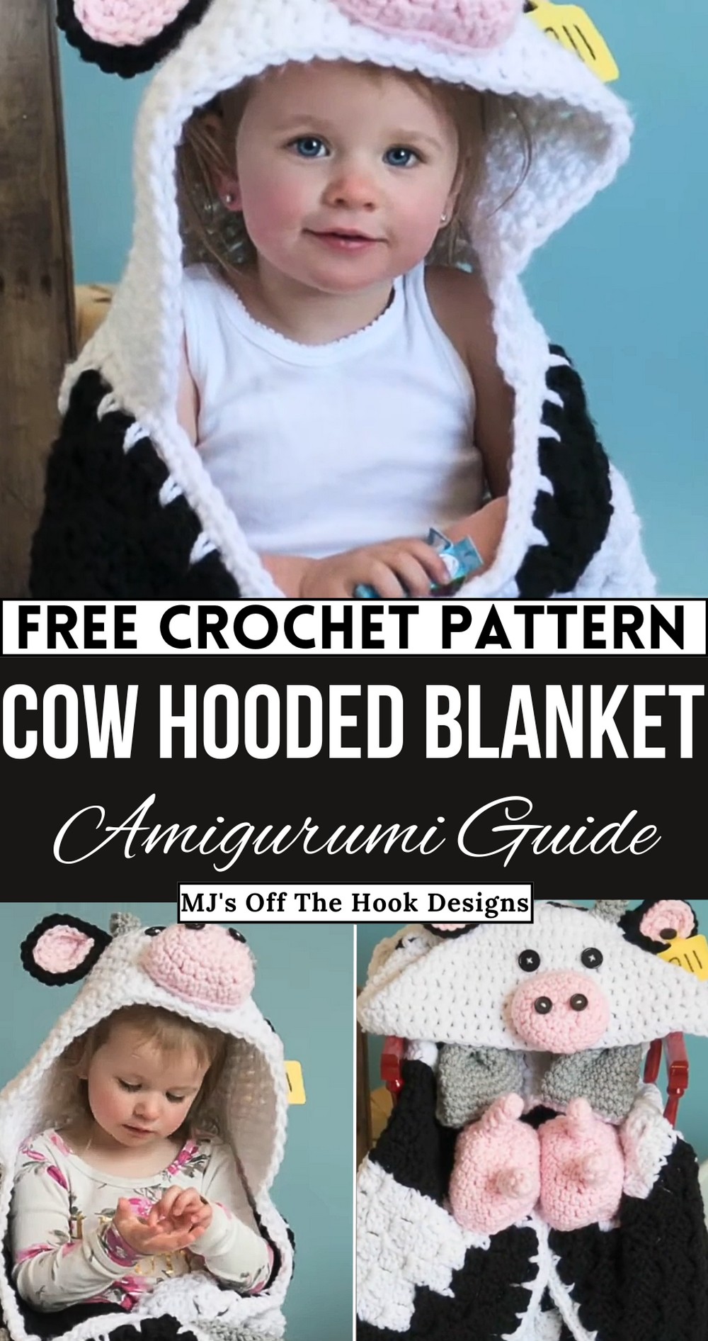 Crochet Hooded Cow Blanket - Corner-to-Corner Crochet tutorial
