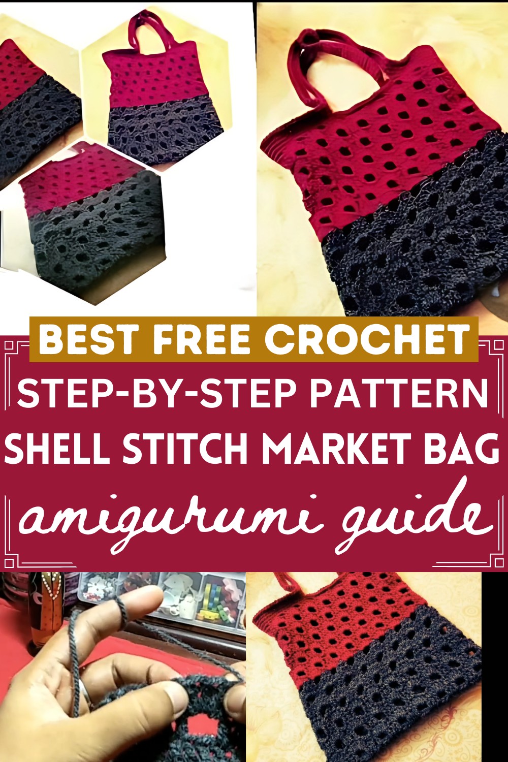 Crochet Market Bag Tutorial Shell Stitch Made In 2 Hours