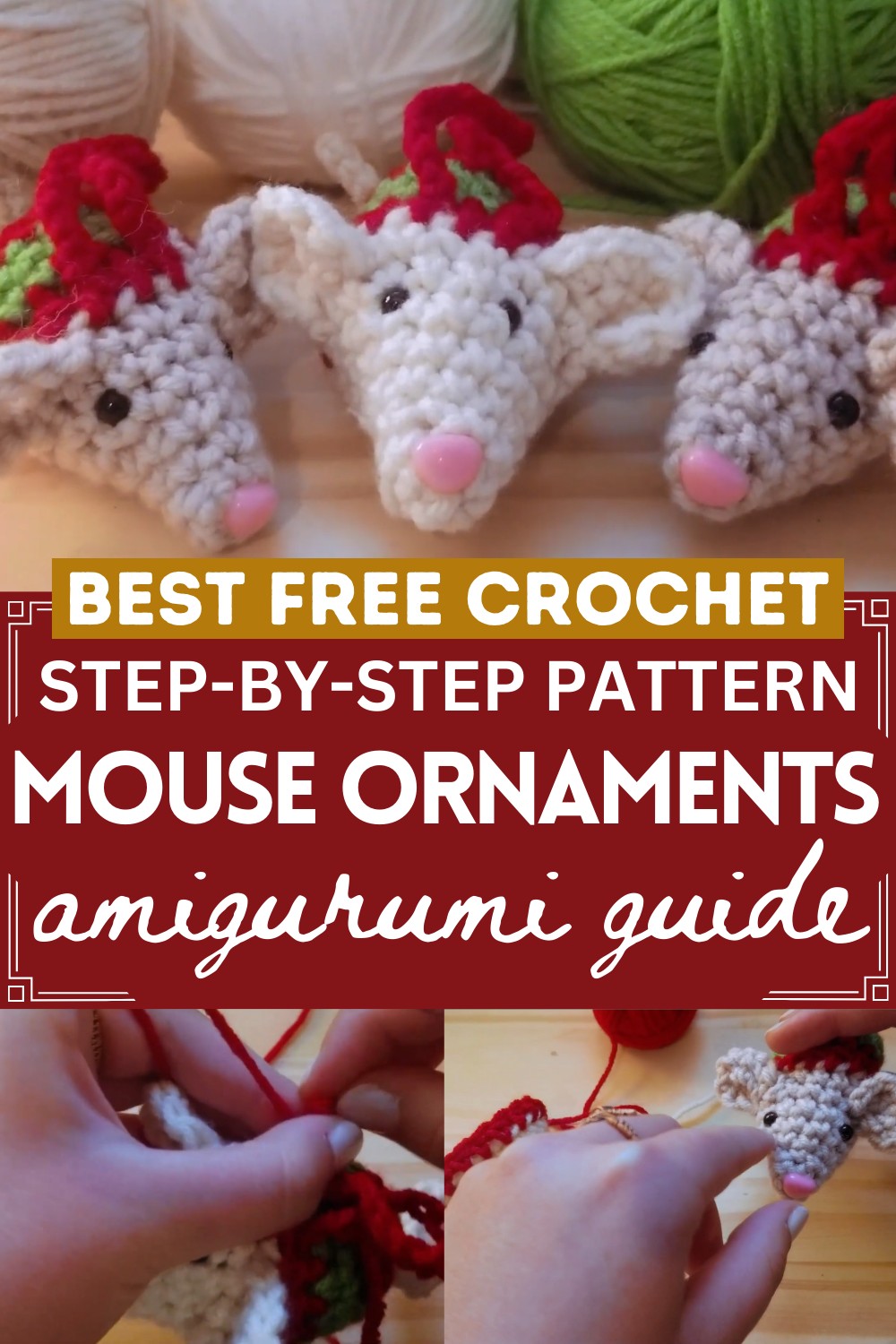 Crochet Mouse Ornaments