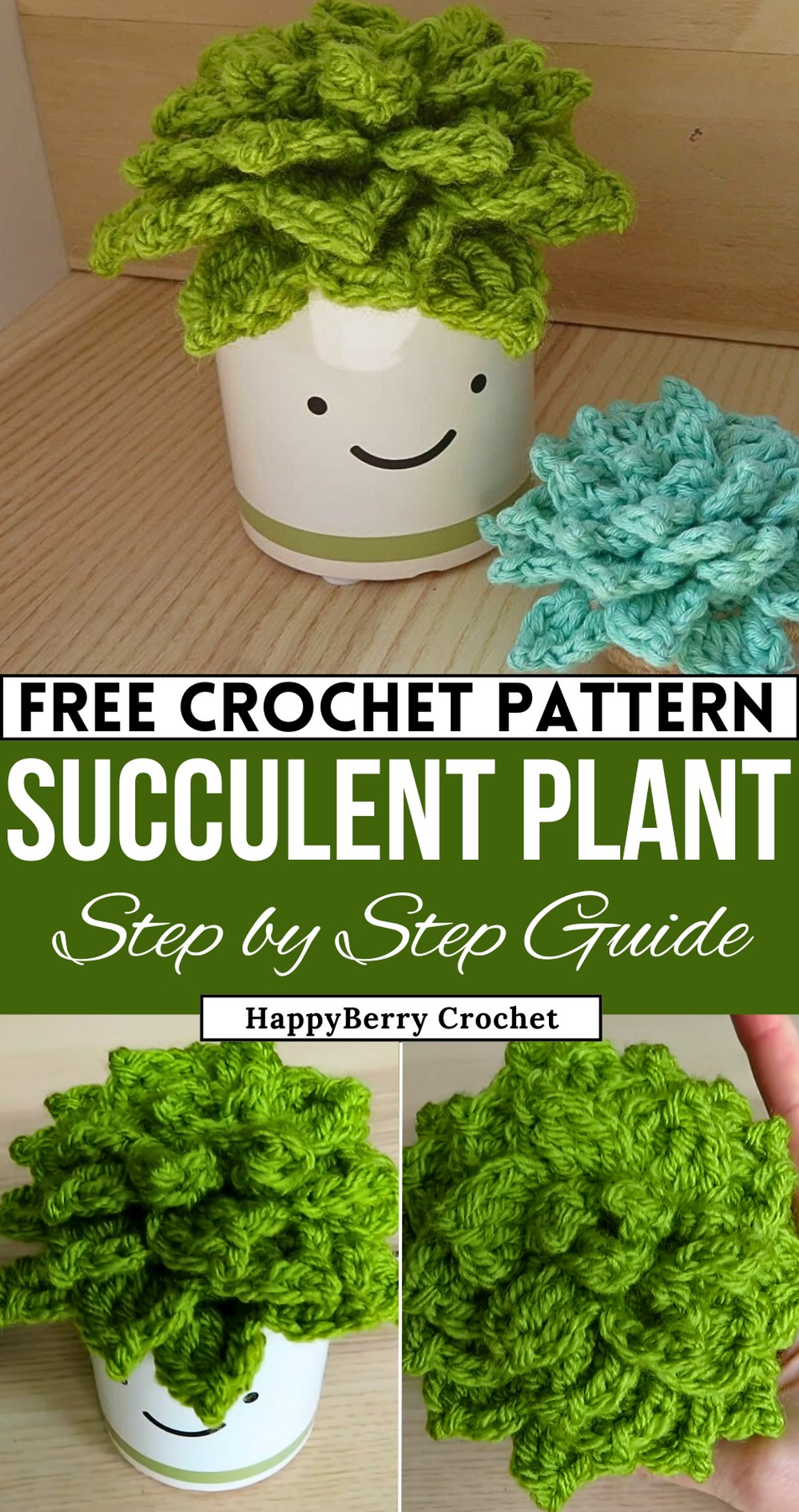 Crochet Succulent Echeveria Plant