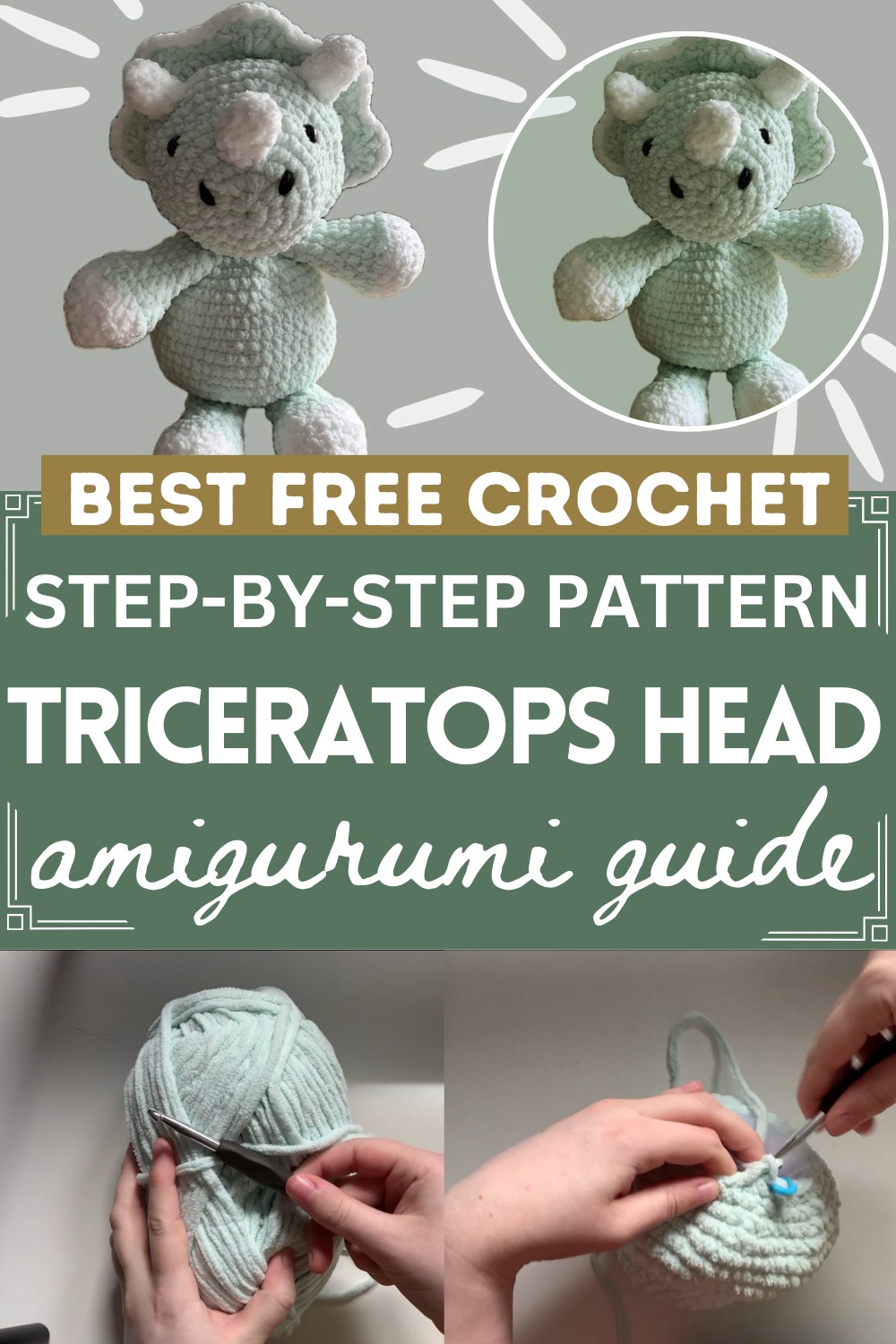 Crochet Triceratops Pattern