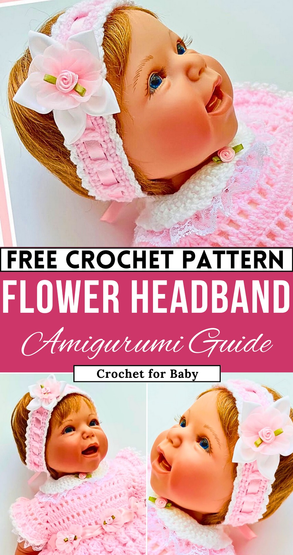 Easy Crochet Baby Headband With Flower