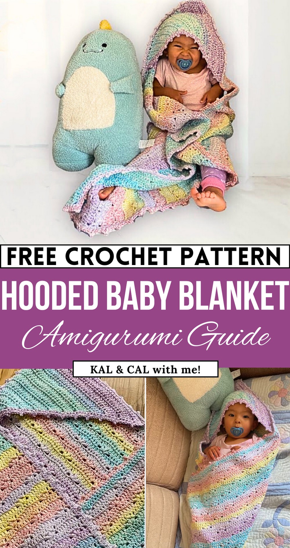 Easy Crochet Hooded Baby Blanket Pattern