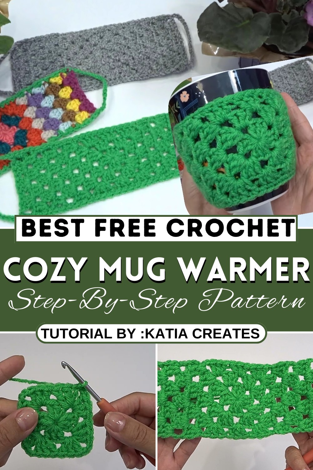 Easy Crochet Mug Cozy Step by Step Tutorial