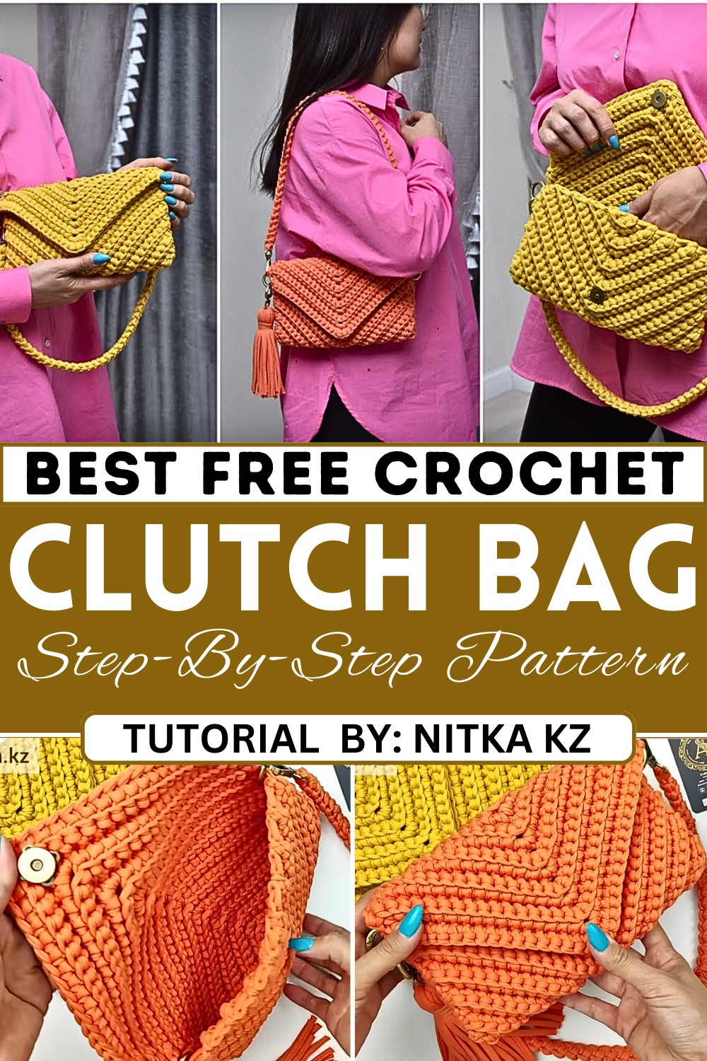 Easy Crochet Pattern The Most Unusual And Beautiful Clutch Bag Made Of 1 Skein Of Yarn
