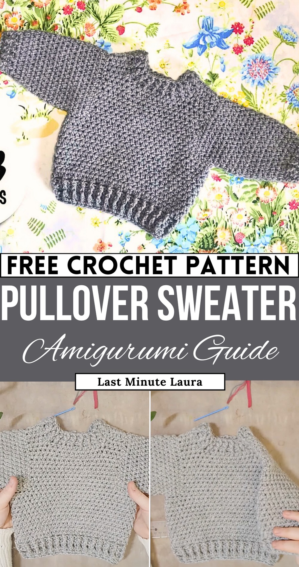 Easy Crochet Pullover Sweater For Baby 0-3 Months