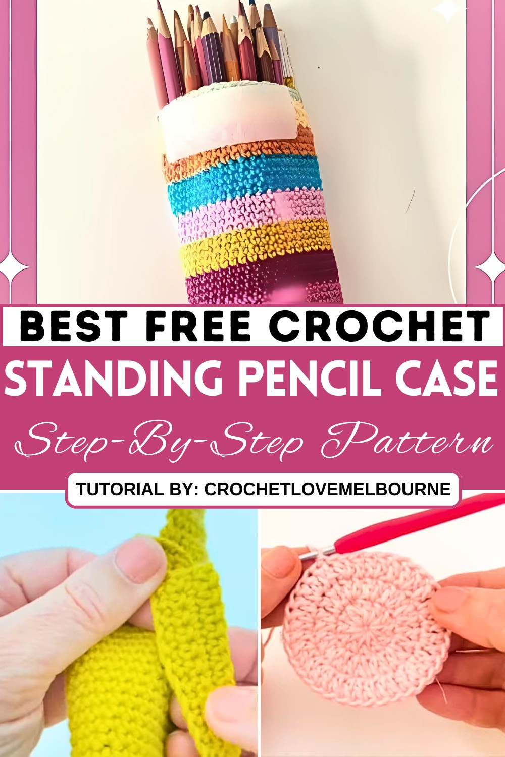 Easy Crochet Standing Pencil Case