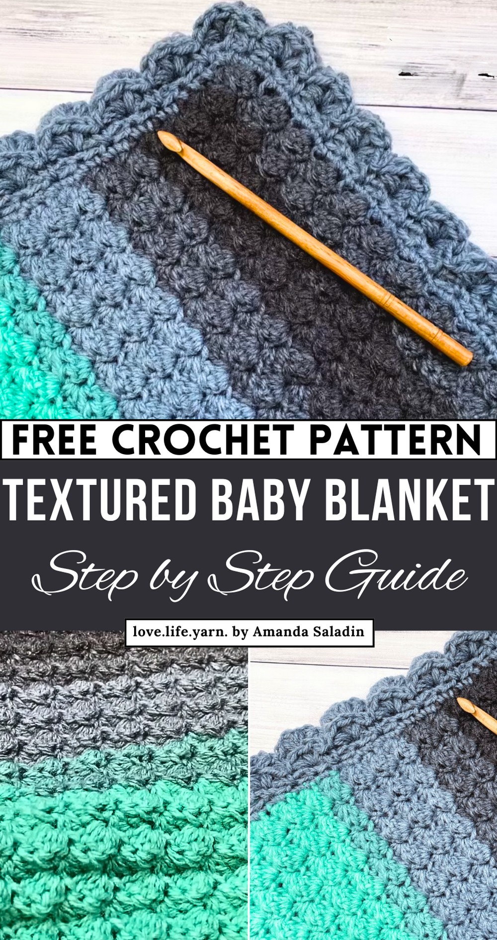 Easy Textured Crochet Baby Blanket