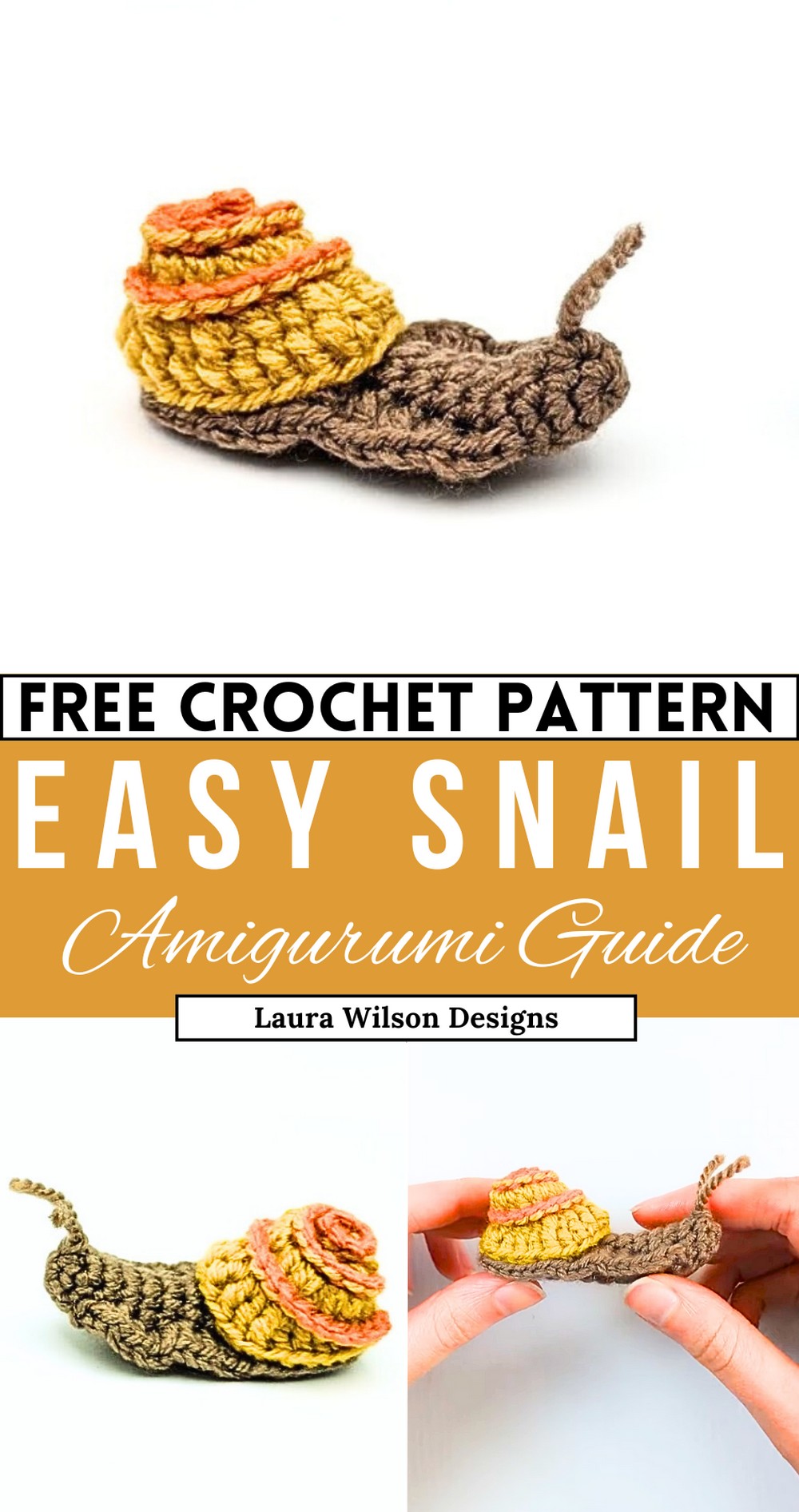 Easy crochet snail tutorial