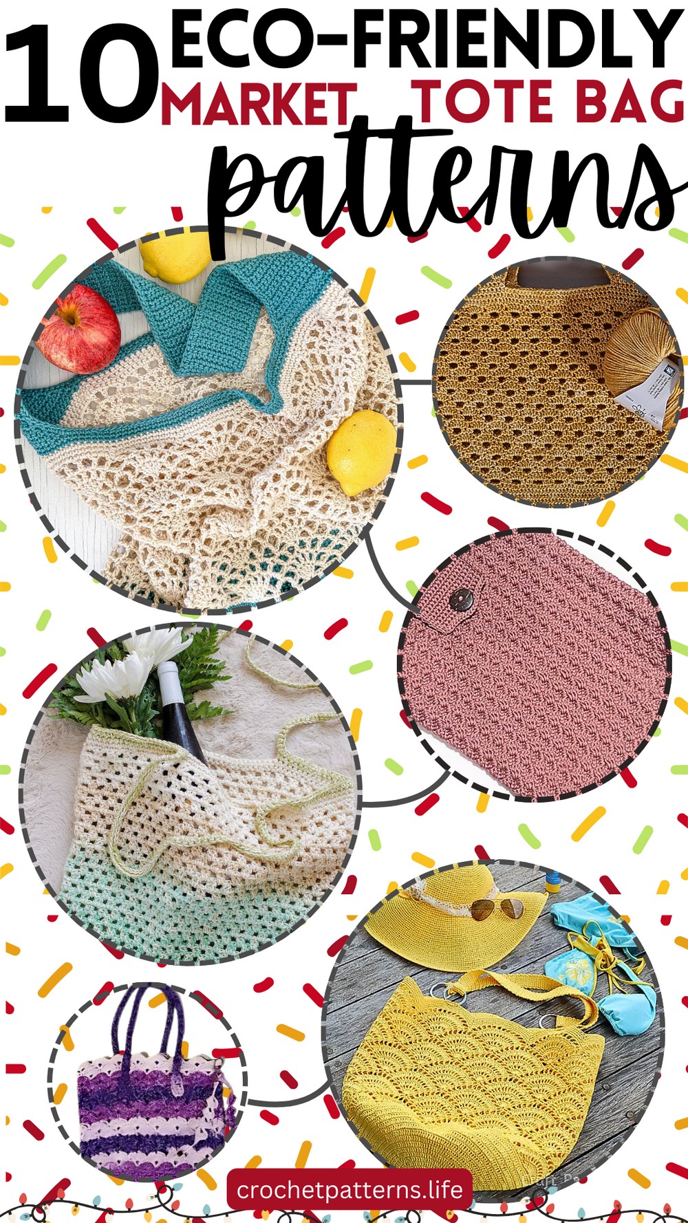 Eco-Friendly Crochet Market Tote Bag