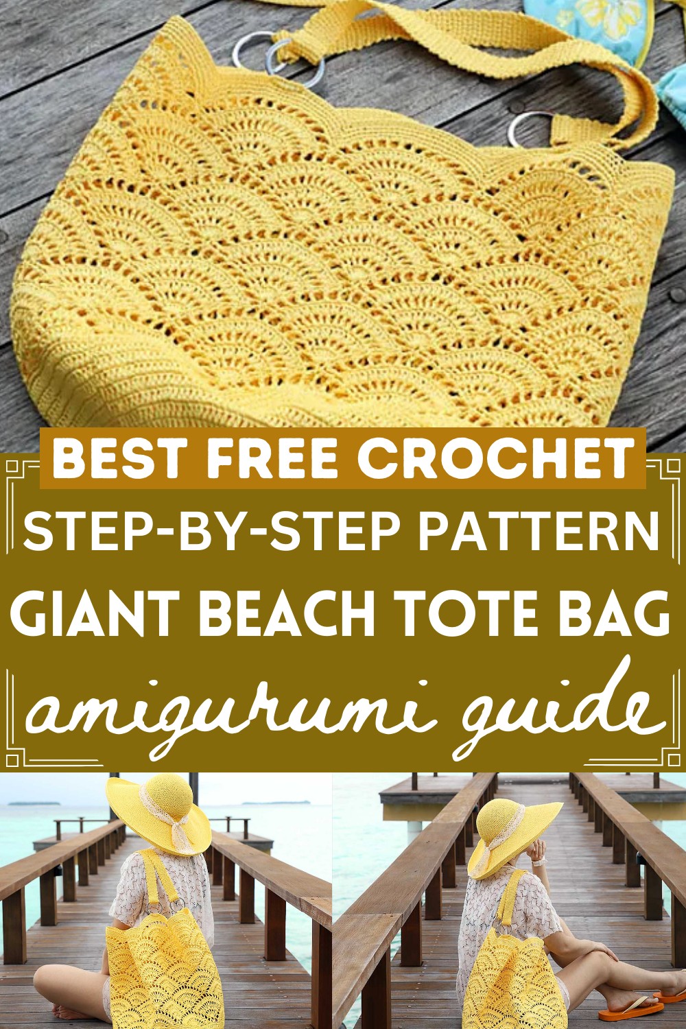 Giant Shell Stitch Beach Tote