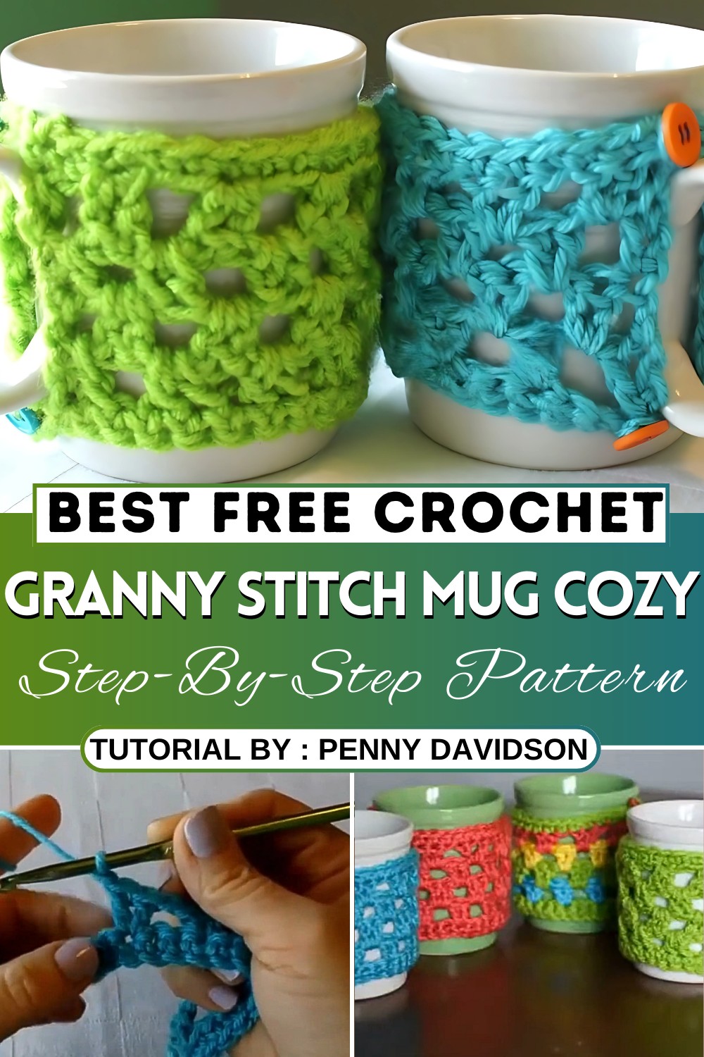 Granny Stitch Crochet Mug Cozy for beginners