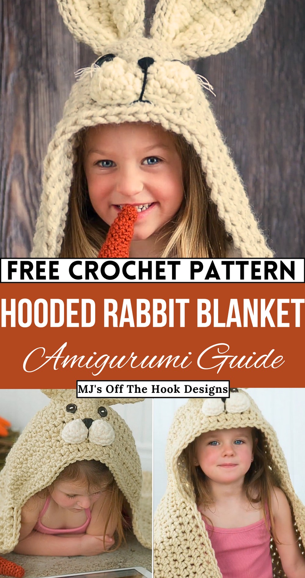 Hooded Rabbit Blanket Crochet Pattern