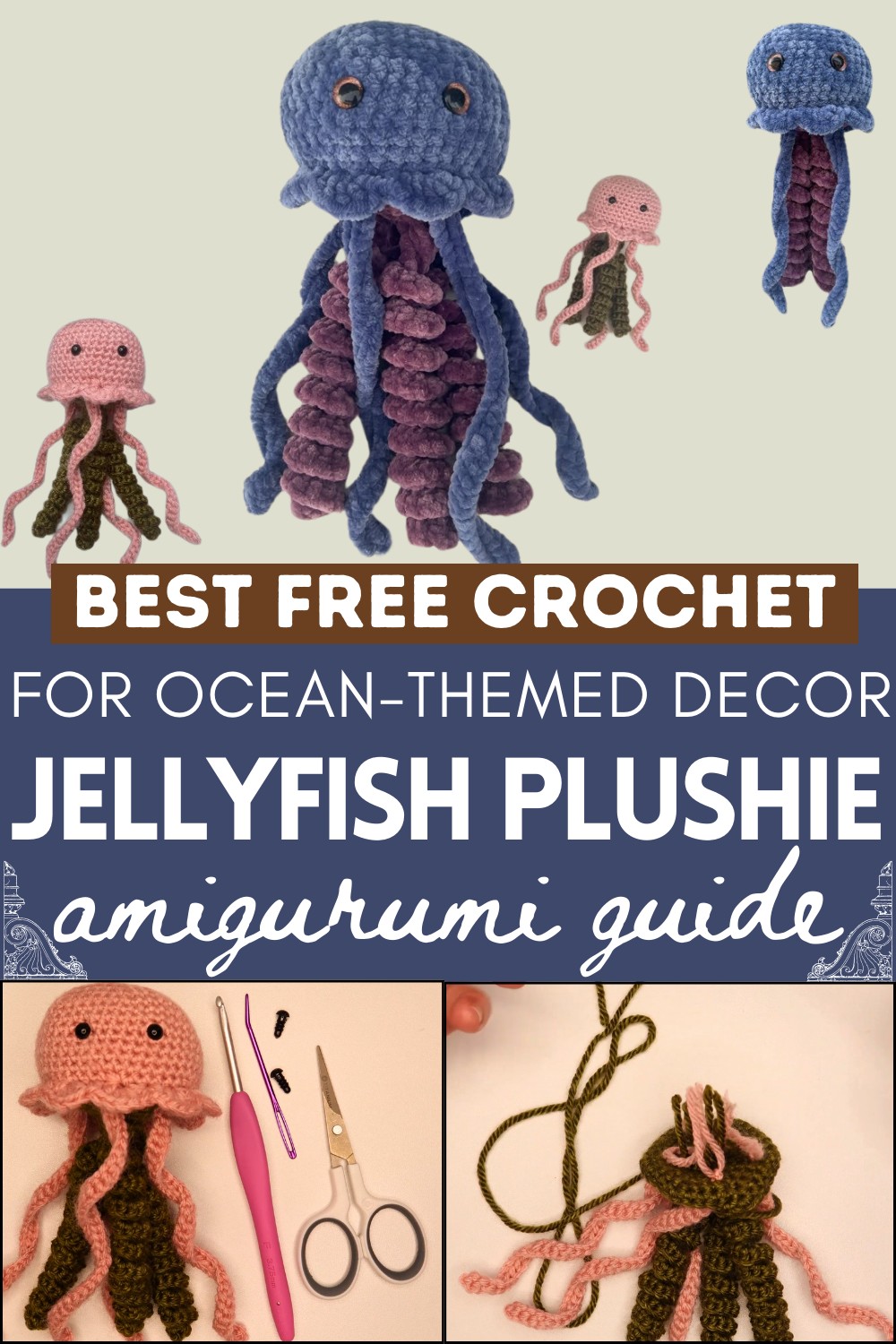 How To Crochet A Jellyfish Plushie Crochet Jellyfish Amigurumi Tutorial