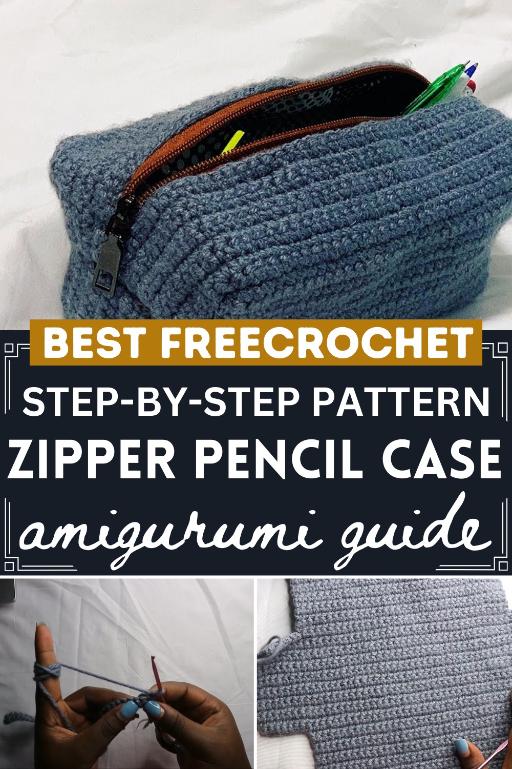 How To Crochet An All Purpose Make-up Bag Or Pencil Case