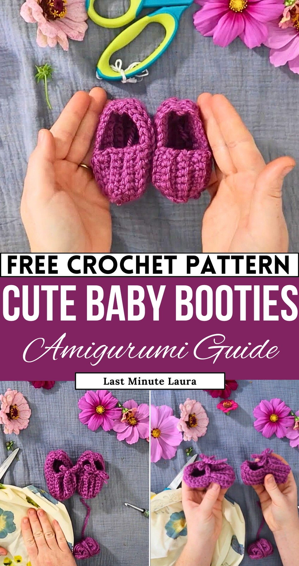 How To Crochet Baby Booties Quick & Easy Ribbed Pattern