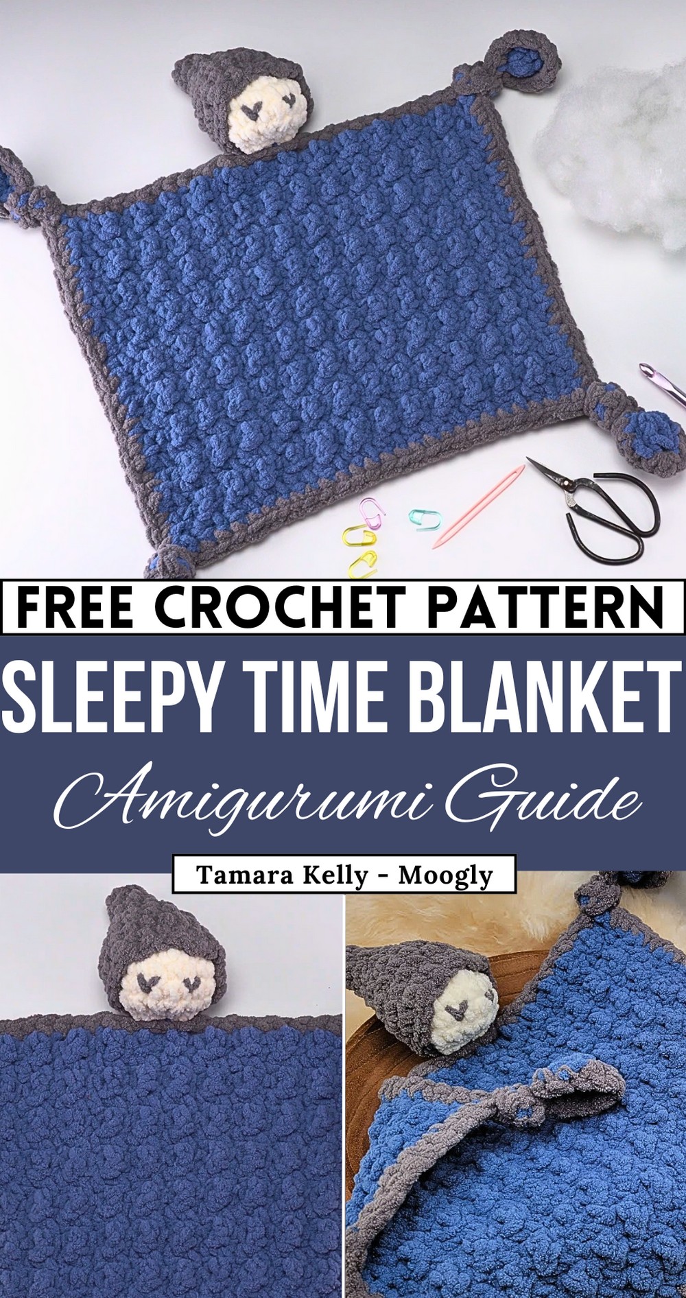 How To Crochet Sleepy Time Blanket Baby (Left Handed)