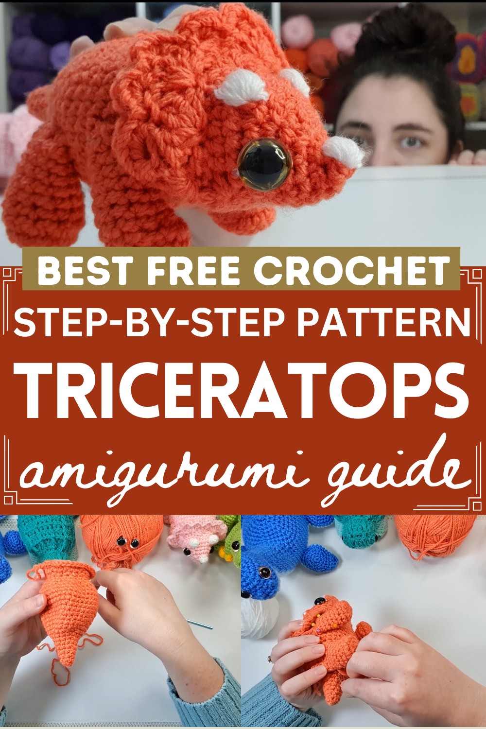 How To Crochet Triceratops With Shell Stitch Tutorial