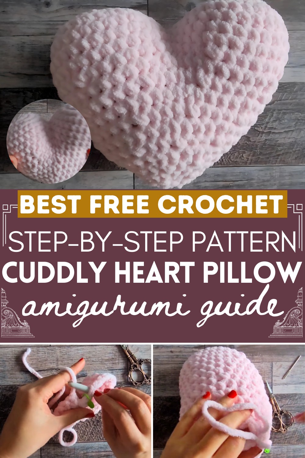 How to Crochet a Heart Pillow 1