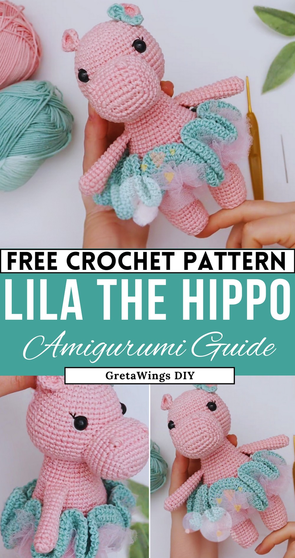Lila the Hippo Amigurumi